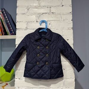 Polo by Ralph Lauren Kids Navy Quilted Double Breasted Jacket Size 3T